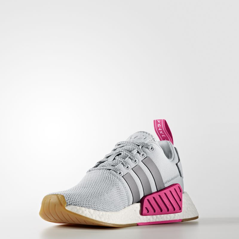 Gray and shop pink adidas nmds